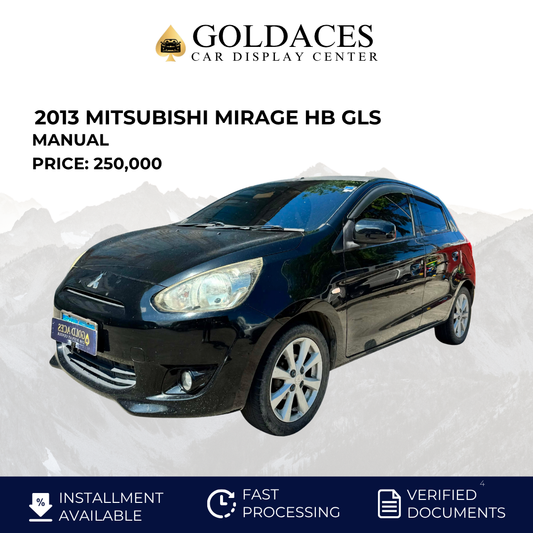 2013 MITSUBISHI MIRAGE HATCHBACK GLS 1.2L MANUAL TRANSMISSION Gold Aces Car Display Center