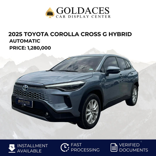 2025 TOYOTA COROLLA CROSS G 1.8L HYBRID AUTOMATIC TRANSMISSION (1T KMS ONLY!) Gold Aces Car Display Center