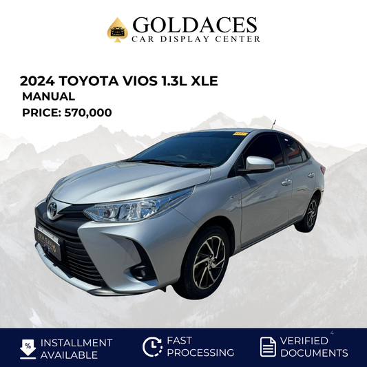 2024 TOYOTA VIOS 1.3L XLE MANUAL TRANSMISSION Gold Aces Car Display Center