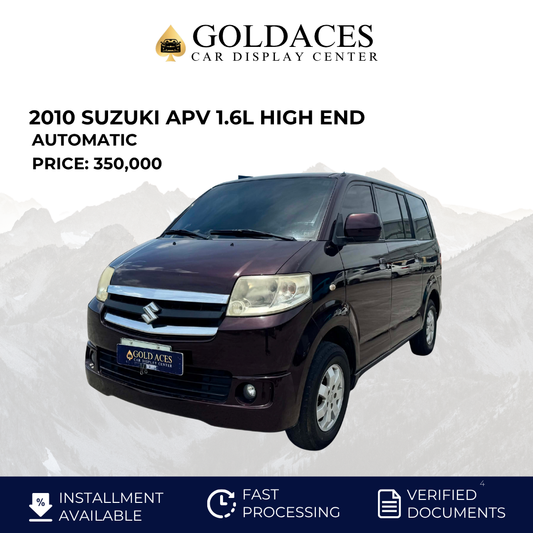 2010 SUZUKI APV 1.6L HIGH END AUTOMATIC TRANSMISSION Gold Aces Car Display Center