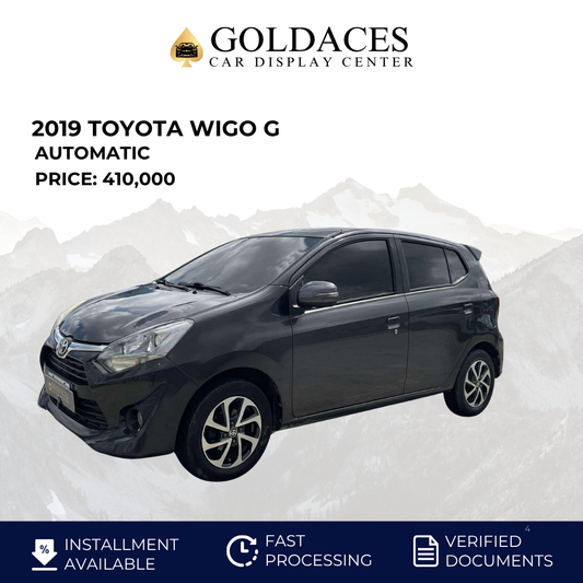 2019 TOYOTA WIGO G 1.0L AUTOMATIC TRANSMISSION Gold Aces Car Display Center