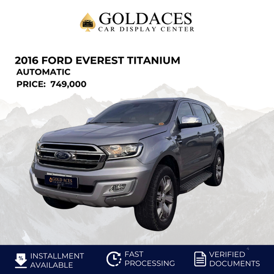2016 FORD EVEREST TITANIUM 4X2 DSL AUTOMATIC TRANSMISSION Gold Aces Car Display Center