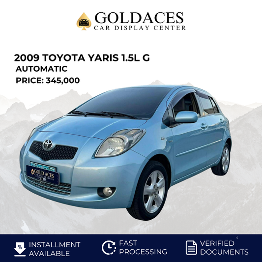 2009 TOYOTA YARIS 1.5L G AUTOMATIC TRANSMISSION Gold Aces Car Display Center