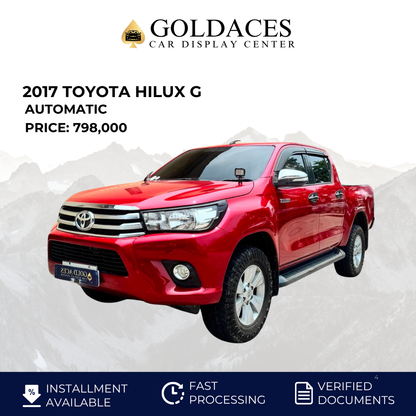 2017 TOYOTA HILUX 2.4L G 4X2 MANUAL TRANSMISSION Gold Aces Car Display Center