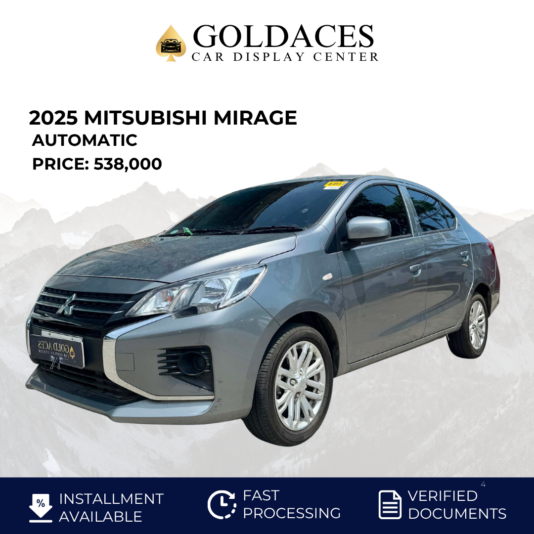 2025 MITSUBISHI MIRAGE G4 GLX 1.2L CVT AUTOMATIC TRANSMISSION (7T KMS Only!) Gold Aces Car Display Center