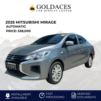 2025 MITSUBISHI MIRAGE G4 GLX 1.2L CVT AUTOMATIC TRANSMISSION (7T KMS Only!) Gold Aces Car Display Center