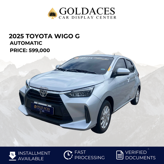 2025 TOYOTA WIGO G 1.0L CVT AUTOMATIC TRANSMISSION Gold Aces Car Display Center