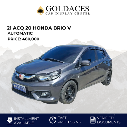 21 ACQ 20 HONDA BRIO V 1.3L V AUTOMATIC TRANSMISSION Gold Aces Car Display Center