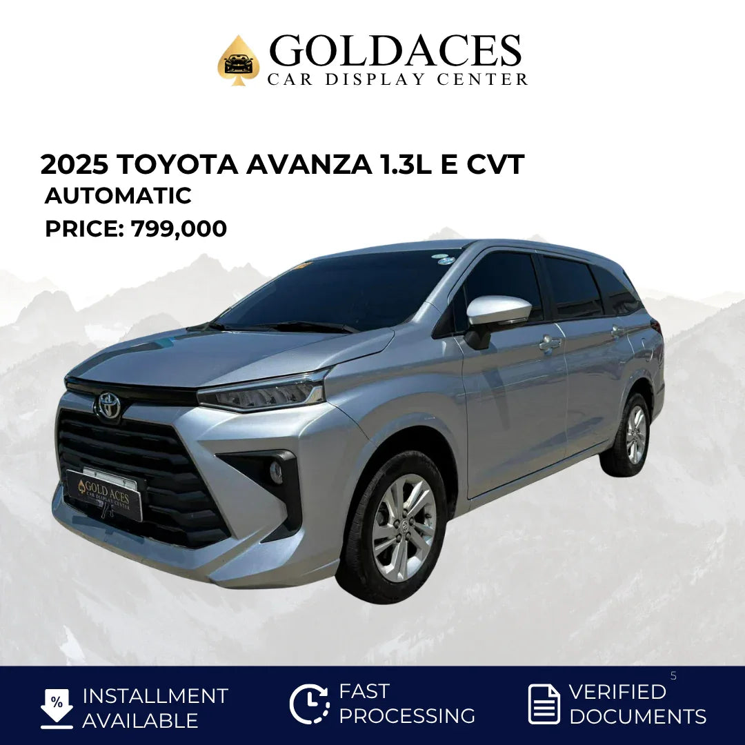 2025 TOYOTA AVANZA 1.3L E CVT AUTOMATIC TRANSMISSION Gold Aces Car Display Center