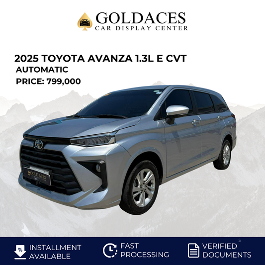 2025 TOYOTA AVANZA 1.3L E CVT AUTOMATIC TRANSMISSION Gold Aces Car Display Center