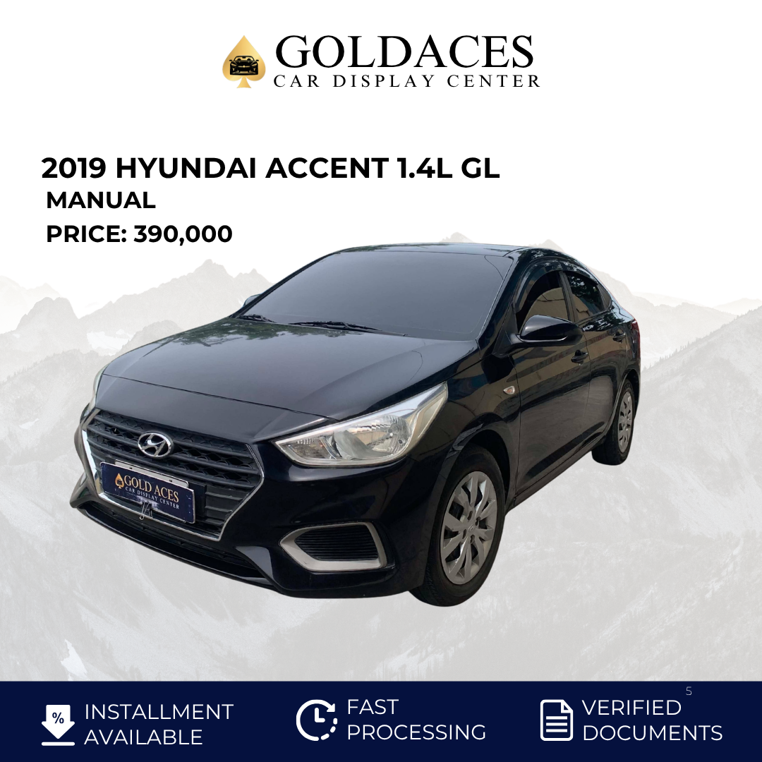 2019 HYUNDAI ACCENT 1.4L GL MANUAL TRANSMISSION Gold Aces Car Display Center