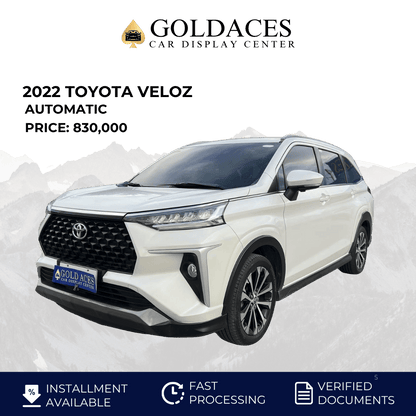 2022 TOYOTA VELOZ 1.5L G AUTOMATIC TRANSMISSION (24TKMS ONLY!) Gold Aces Car Display Center