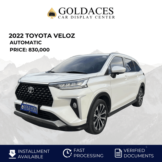 2022 TOYOTA VELOZ 1.5L G AUTOMATIC TRANSMISSION (24TKMS ONLY!) Gold Aces Car Display Center