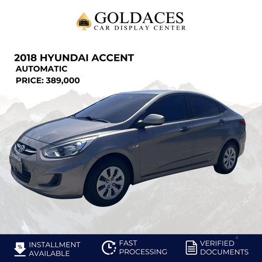 2018 HYUNDAI ACCENT 1.4L GL AUTOMATIC TRANSMISSION&nbsp; Gold Aces Car Display Center