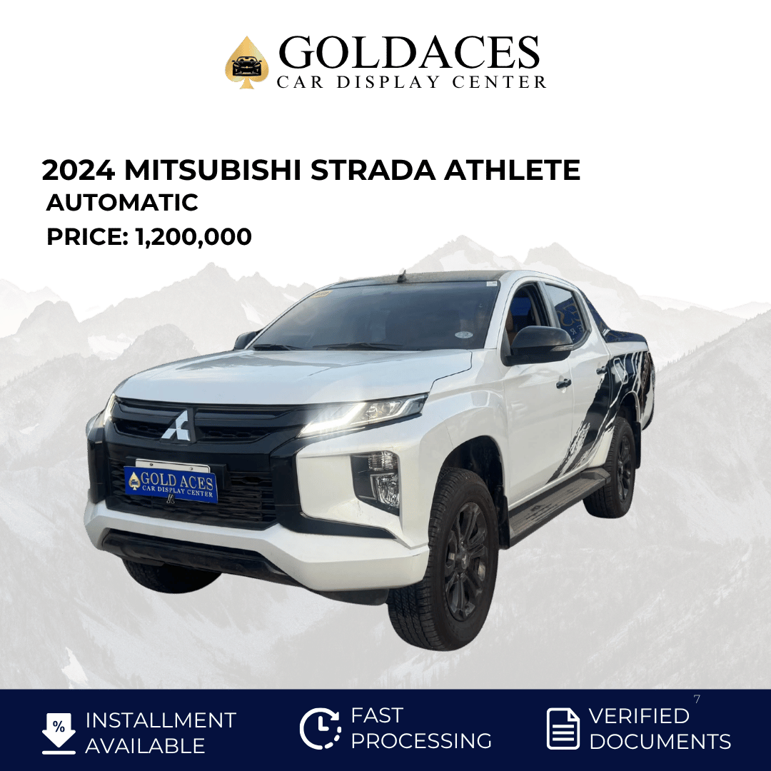 2024 MITSUBISHI STRADA ATHLETE 2.4L 4X2 AUTOMATIC TRANSMISSION (7TKMS ONLY!) Gold Aces Car Display Center