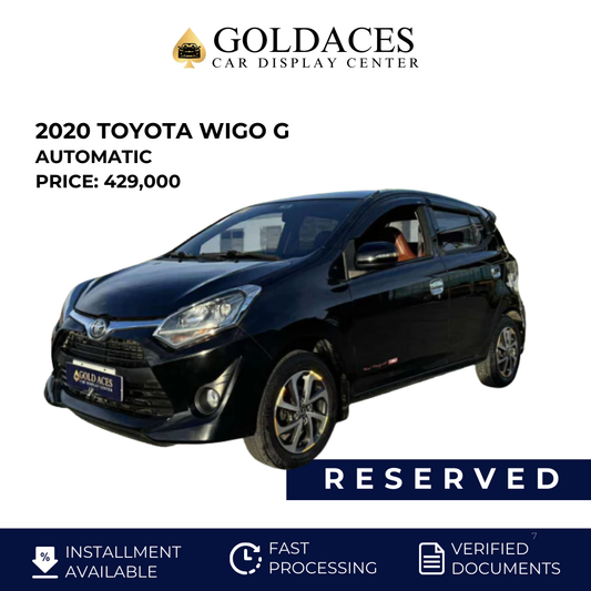 2020 TOYOTA WIGO G 1.0L AUTOMATIC TRANSMISSION (19TKM ONLY!) TOYOTA