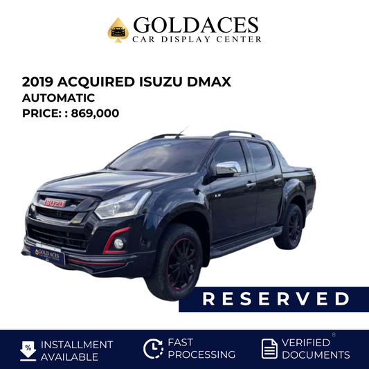2019 ACQUIRED ISUZU DMAX 3.0L 4X2 AUTOMATIC TRANSMISSION ISUZU