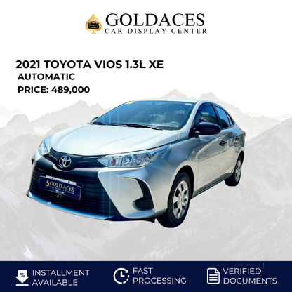 2021 TOYOTA VIOS 1.3L XE AUTOMATIC TRANSMISSION Gold Aces Car Display Center