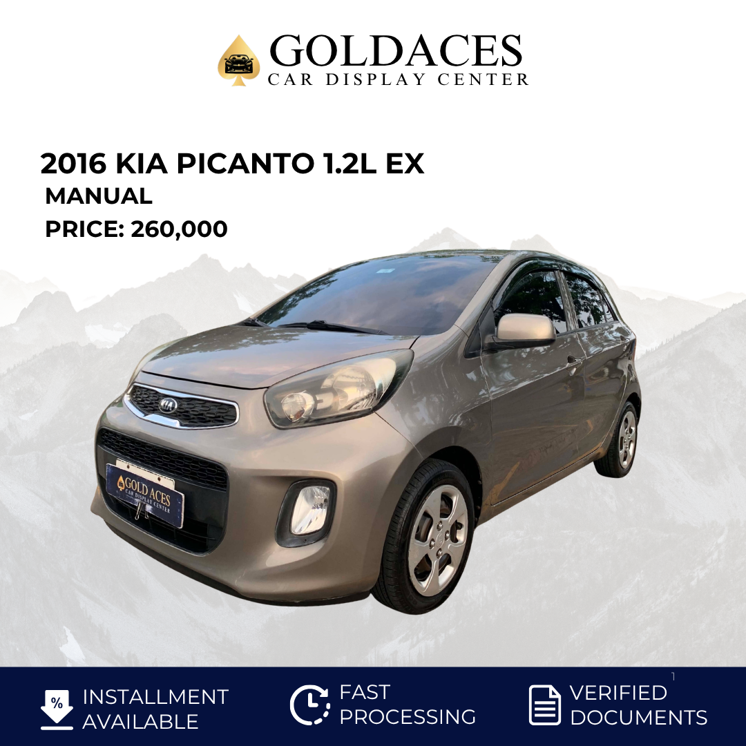 2016 KIA PICANTO 1.2L EX MANUAL TRANSMISSION Gold Aces Car Display Center