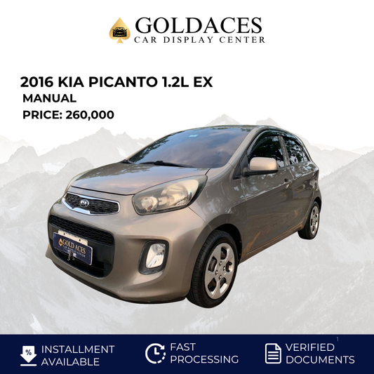 2016 KIA PICANTO 1.2L EX MANUAL TRANSMISSION Gold Aces Car Display Center