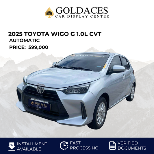2025 TOYOTA WIGO G 1.0L CVT AUTOMATIC TRANSMISSION Gold Aces Car Display Center