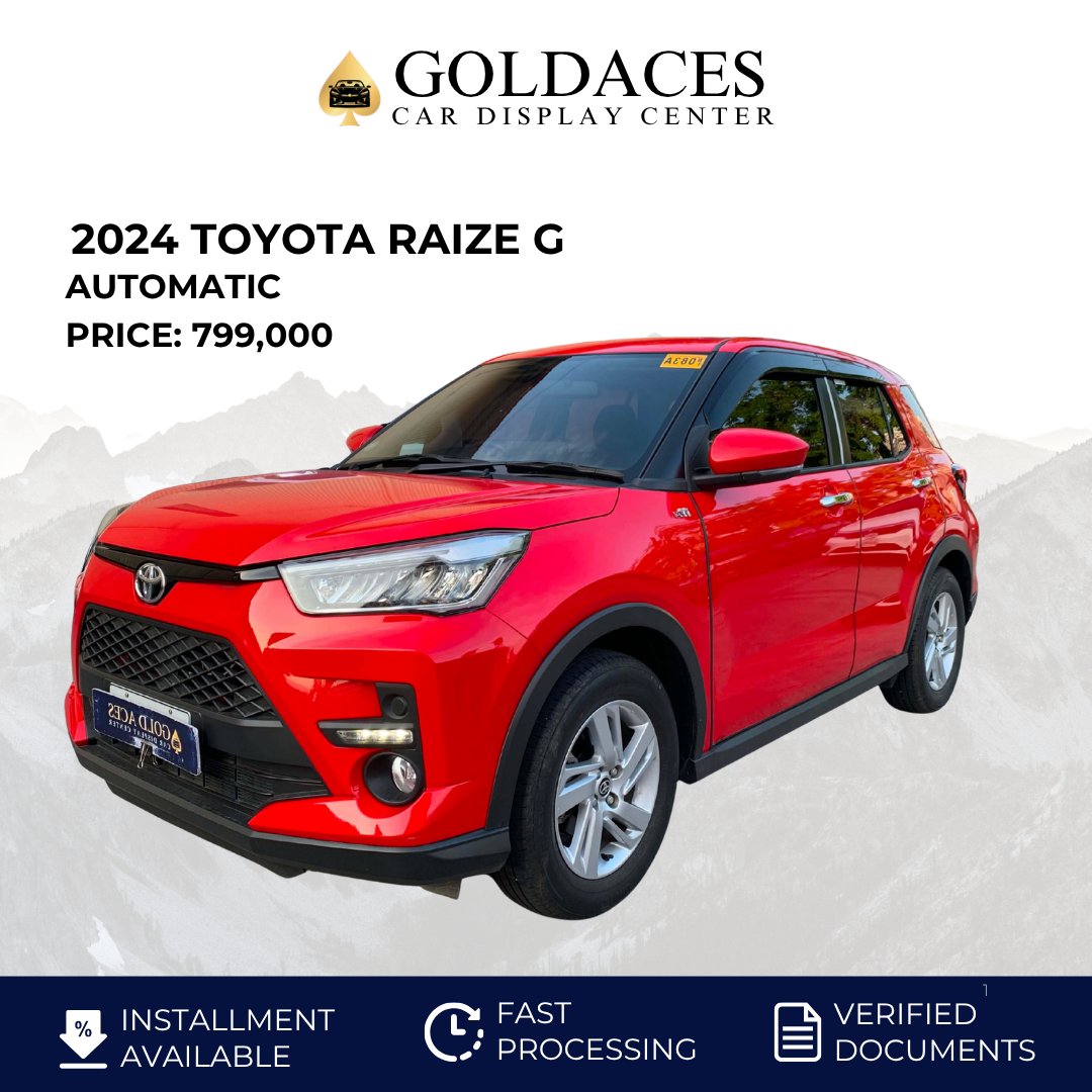 2024 TOYOTA RAIZE G 1.2L AUTOMATIC TRANSMISSION (18TKMS ONLY!) Gold Aces Car Display Center