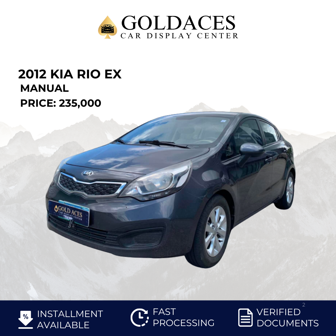 2012 KIA RIO EX 1.4 MANUAL TRANSMISSION Gold Aces Car Display Center