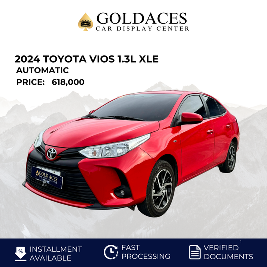 2024 TOYOTA VIOS 1.3L XLE AUTOMATIC TRANSMISSION (2T KMS ONLY!) Gold Aces Car Display Center