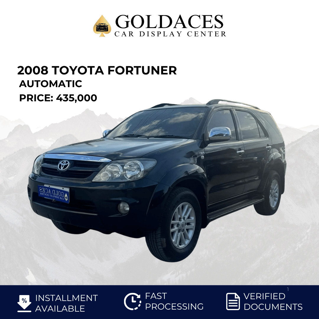 2008 TOYOTA FORTUNER 2.5L 4X2 AUTOMATIC TRANSMISSION Gold Aces Car Display Center