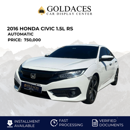 2016 HONDA CIVIC 1.5L RS AUTOMATIC TRANSMISSION Gold Aces Car Display Center