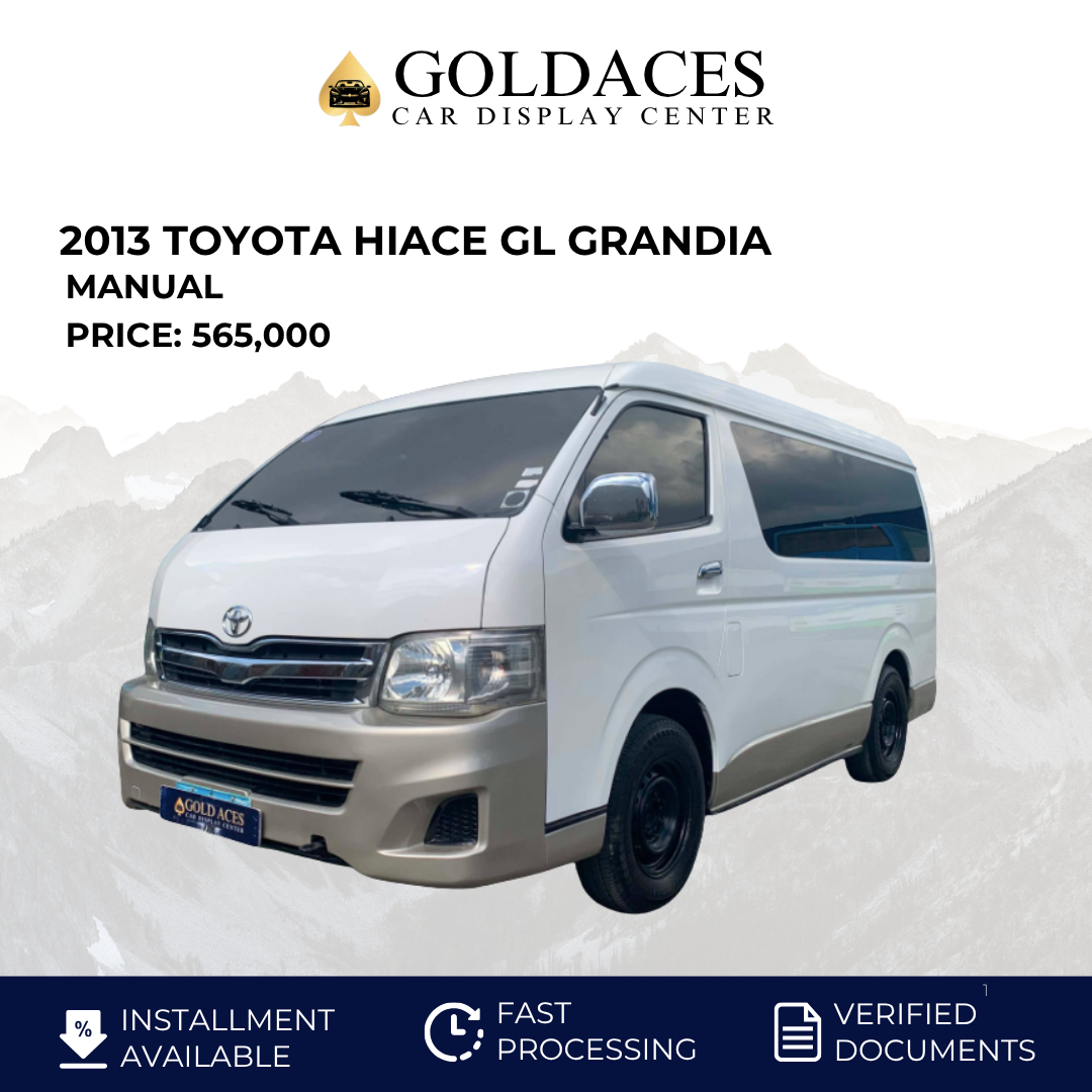 2013 TOYOTA HIACE GL GRANDIA 2.5L DSL MANUAL TRANSMISSION TOYOTA