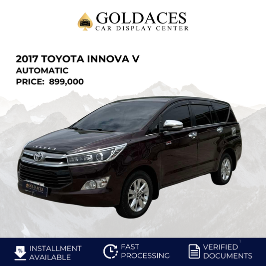 2017 TOYOTA INNOVA V DIESEL 2.8L AUTOMATIC TRANSMISSION (46TKM ONLY!) Gold Aces Car Display Center