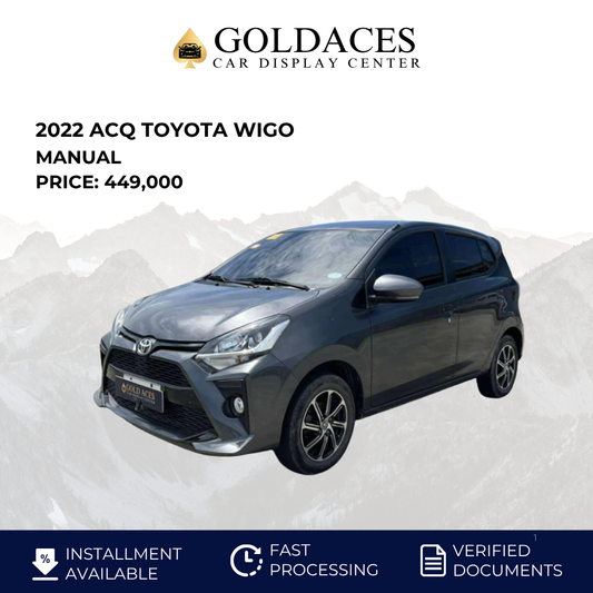 2022 ACQ TOYOTA WIGO G 1.0L MANUAL TRANSMISSION (8T KMS ONLY!) TOYOTA
