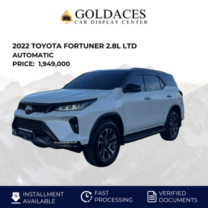 2022 TOYOTA FORTUNER 2.8L LTD 4X4 AUTOMATIC TRANSMISSION (38T KMS ONLY!) Gold Aces Car Display Center