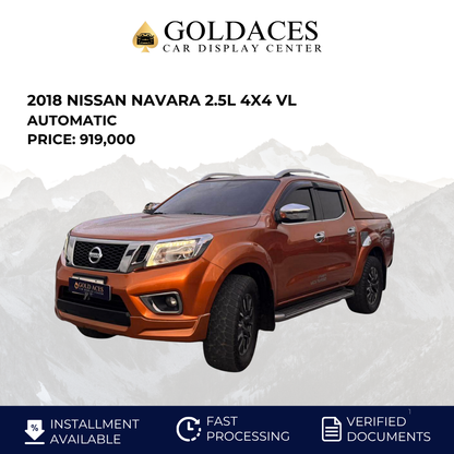 2018 NISSAN NAVARA 2.5L 4X4 VL AUTOMATIC TRANSMISSION (32T KMS ONLY!) NISSAN