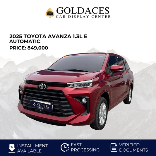 2025 TOYOTA AVANZA 1.3L E AUTOMATIC TRANSMISSION