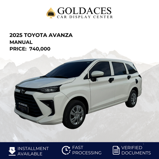 2025 TOYOTA AVANZA 1.3L J MANUAL TRANSMISSION Gold Aces Car Display Center