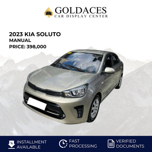 2023 KIA SOLUTO 1.4L LX MANUAL TRANSMISSION Gold Aces Car Display Center