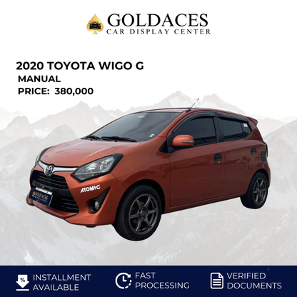 2020 TOYOTA WIGO G 1.0L MANUAL TRANSMISSION (39T KMS ONLY!) Gold Aces Car Display Center