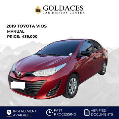 2019 TOYOTA VIOS 1.3L J MANUAL TRANSMISSION&nbsp; Gold Aces Car Display Center