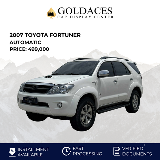 2007 TOYOTA FORTUNER 3.0L 4X4 AUTOMATIC TRANSMISSION Gold Aces Car Display Center