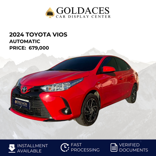 2024 TOYOTA VIOS 1.3L XLE CVT AUTOMATIC TRANSMISSION (7T KMS ONLY!) Gold Aces Car Display Center