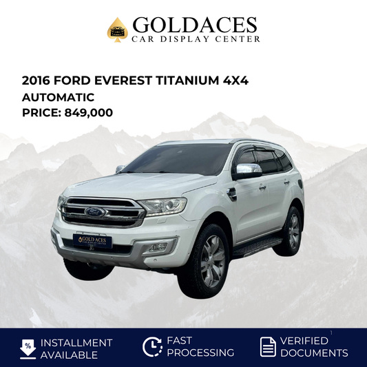 2016 FORD EVEREST TITANIUM 4X4 3.2L DSL AUTOMATIC TRANSMISSION Gold Aces Car Display Center