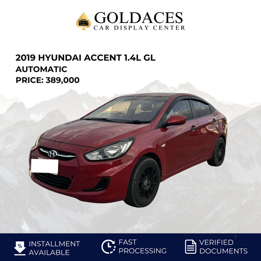 2019 HYUNDAI ACCENT 1.4L GL AUTOMATIC TRANSMISSION HYUNDAI