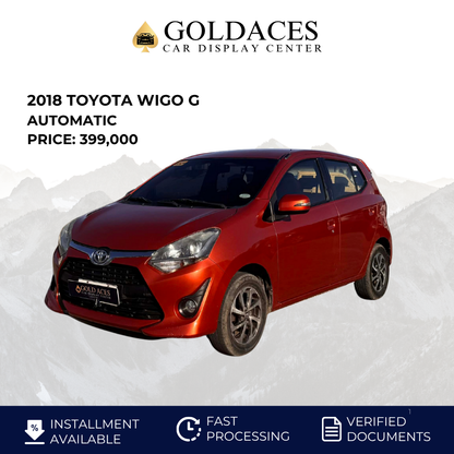 2018 TOYOTA WIGO G 1.0L AUTOMATIC TRANSMISSION Gold Aces Car Display Center