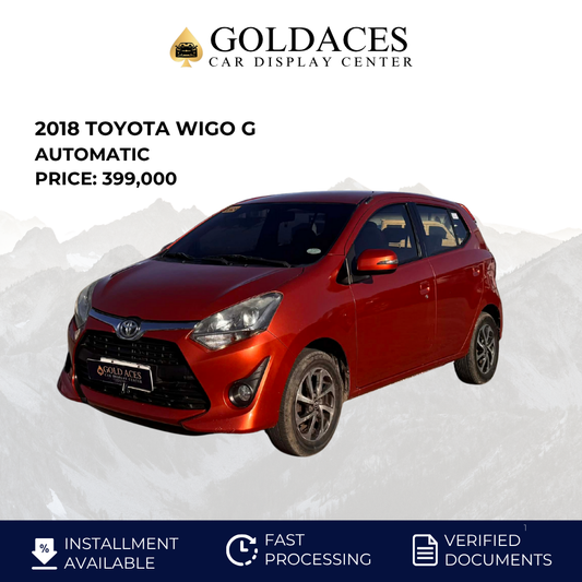 2018 TOYOTA WIGO G 1.0L AUTOMATIC TRANSMISSION Gold Aces Car Display Center