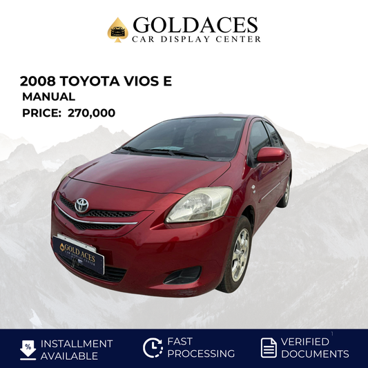 2008 TOYOTA VIOS E 1.3L  MANUAL TRANSMISSION Gold Aces Car Display Center