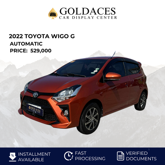 2022 TOYOTA WIGO G 1.0L AUTOMATIC TRANSMISSION (5T KMS ONLY!) Gold Aces Car Display Center
