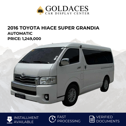 2016 TOYOTA HIACE SUPER GRANDIA 3.0L DSL AUTOMATIC TRANSMISSION TOYOTA