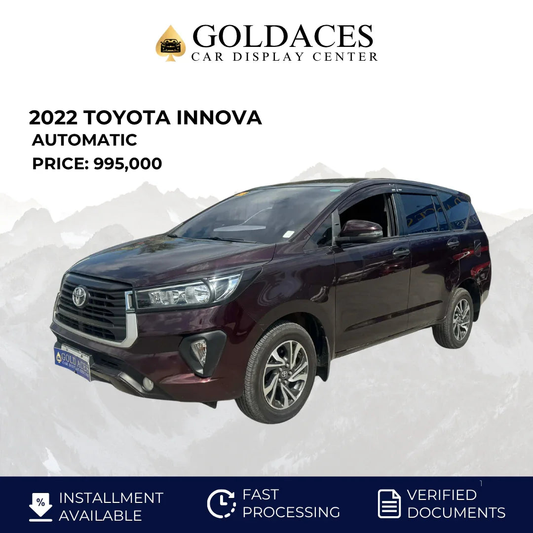 2022 TOYOTA INNOVA 2.8L E DIESEL AUTOMATIC TRANSMISSION Gold Aces Car Display Center
